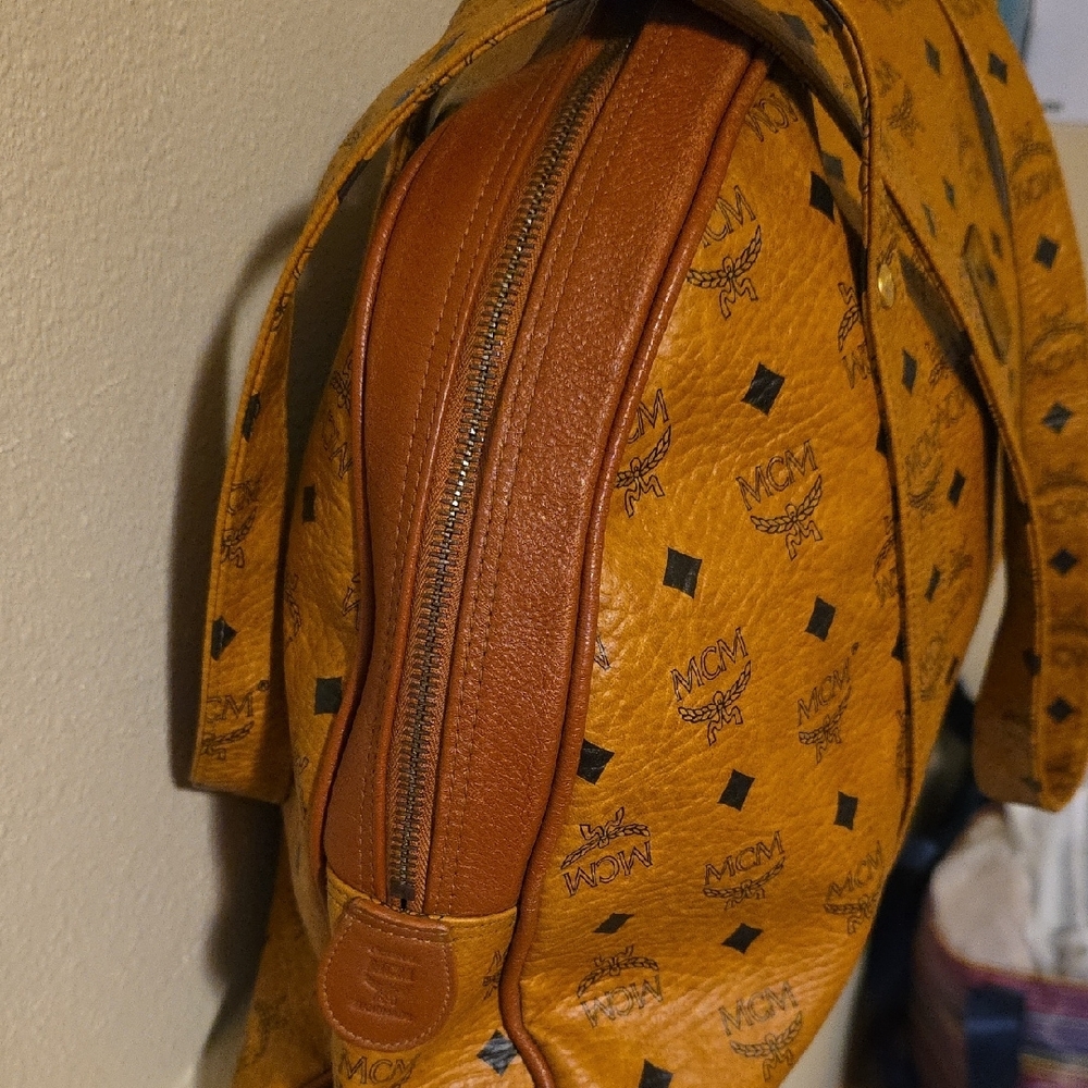 MCM Cognac Monogram Travel Bag# - Picture 5 of 14
